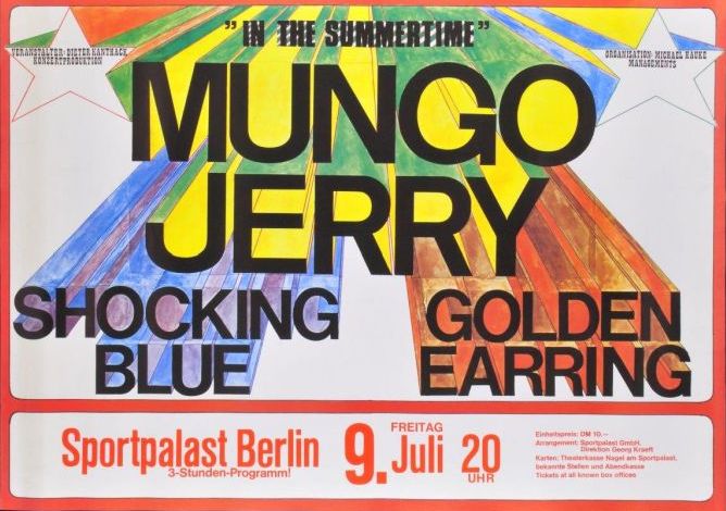 Golden Earring poster July 09, 1971 Festival Berlin (Germany) - Sportpalast